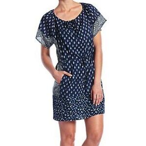 Lucky Brand cotton bandana block print short dress xs